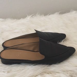 Franco Sarto Leather Pointed Slides